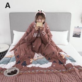 Winter Lazy Quilt with Sleeves (Option: 01)