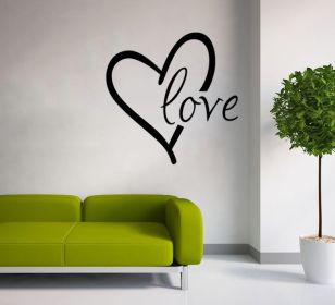 Valentine'S Day Generation Carved Wall Stickers Bedroom Living Room Background Decoration Stickers (Option: 43X43CM)