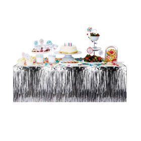 Silver Rain Silk Table Surround (Option: 6pc)