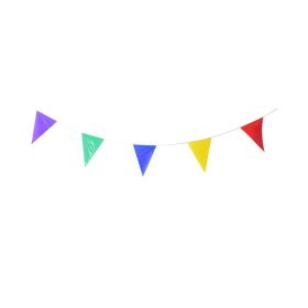 3M Mixed Color Party Decorations For Adding Fun And Festivity To Your Birthday 12 Triangle Flags (Option: 12set)