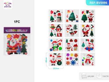 Christmas Jelly Sticker Mix (Option: 20.5X20CM)