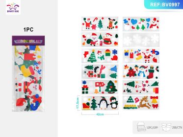 Christmas Jelly Sticker Mix (Option: 17.5X42CM)